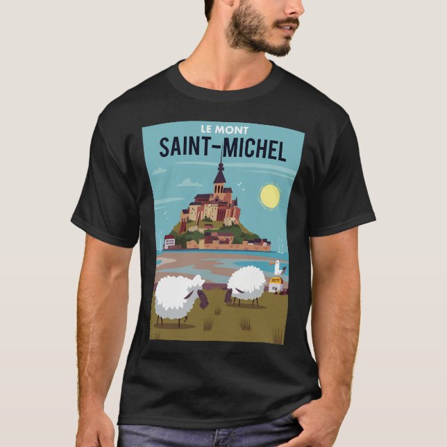 T-shirt Poster du Mont Saint Michel (Devant)