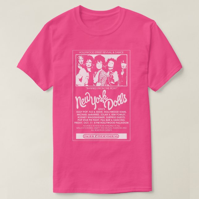 T-shirt Poster du New York Dolls Show (Design devant)