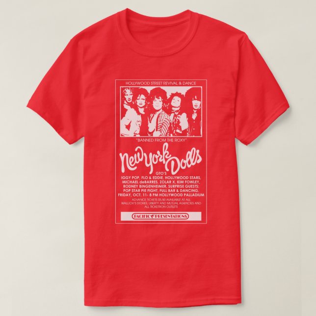 T-shirt Poster du New York Dolls Show (Design devant)