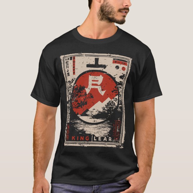 T-shirt Poster du roi Lear Shakespeare - japonais Ukiyo-e (Devant)
