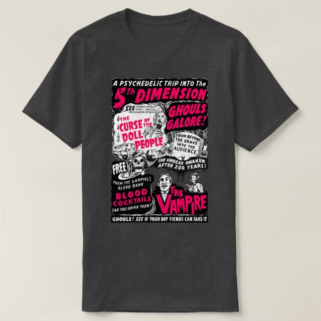 T-shirt Poster du spectacle Ghouls Galore Spook (Design devant)