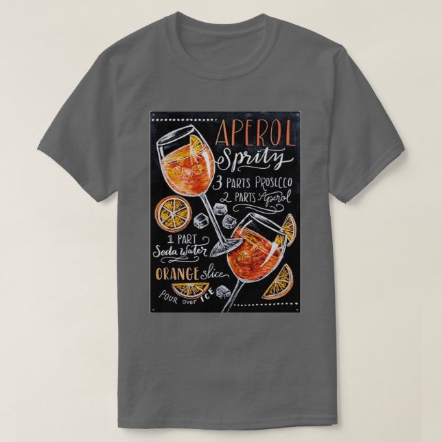 T-shirt Poster du tableau de bord Aperol Spritz (Design devant)