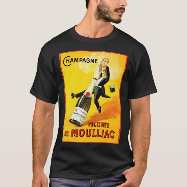 T-shirt Poster du vin vintage (Devant)