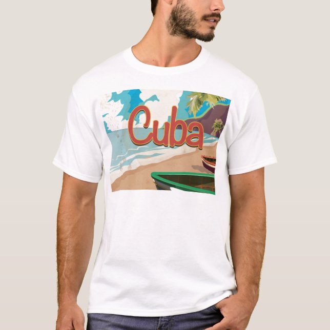 T-shirt Poster du Vintage voyage cubain (Devant)