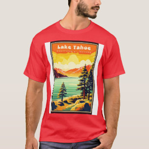 T-shirt Poster du Vintage voyage du parc national du lac T