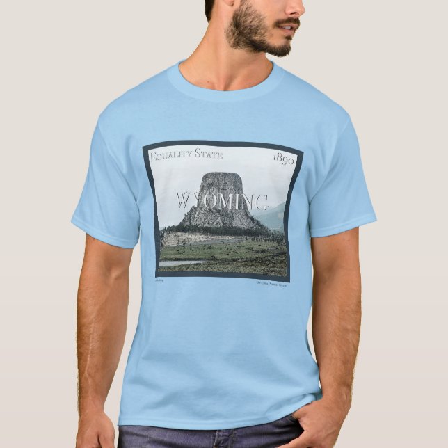 T-shirt Poster du Wyoming (Devant)