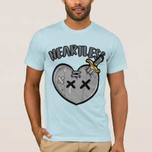 T-shirt Poster en Niveaux de gris Coeur & épée Punk Rock e