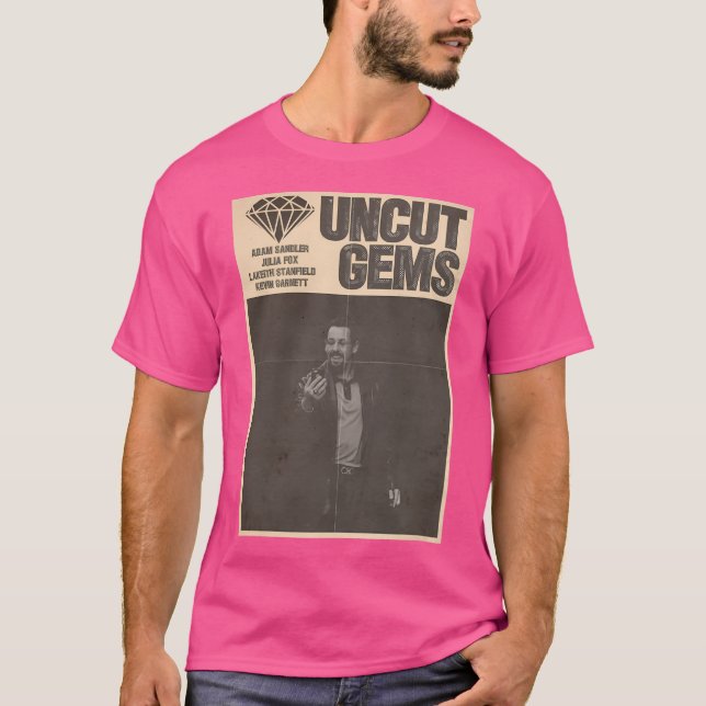 T-shirt Poster Gems Non Découpé (Bw) (Devant)