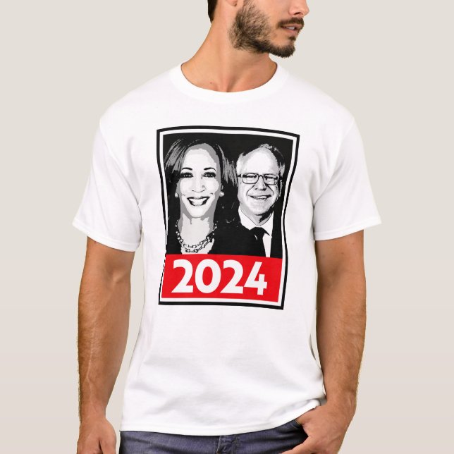 T-shirt Poster Harris Walz 2024 (Devant)