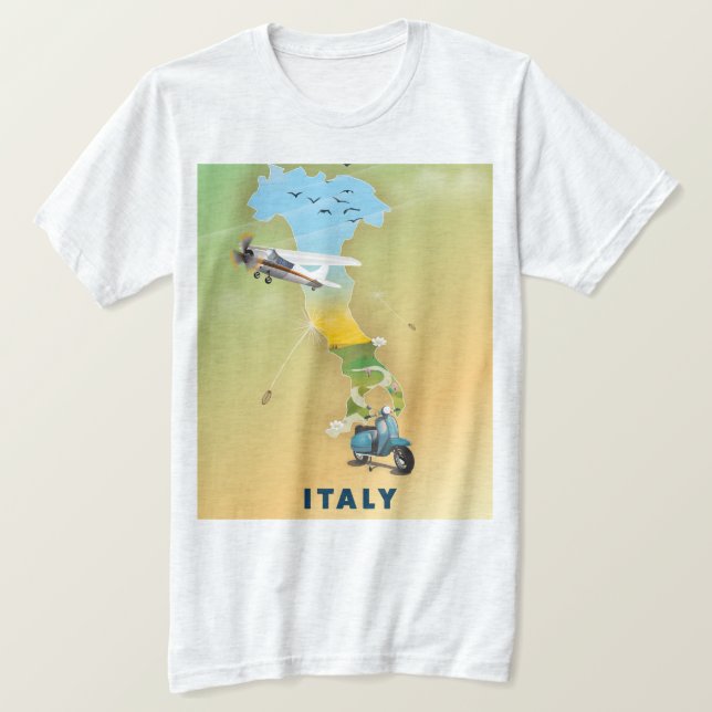 T-shirt poster Italie Voyage. (Design devant)