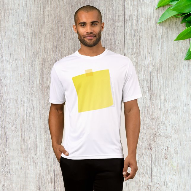 T-shirt Poster Jaune It Note Mens Active Tee (Créateur téléchargé)