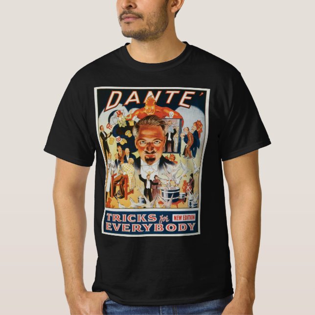 T-shirt Poster magique vintage, Dante le magicien (Devant)