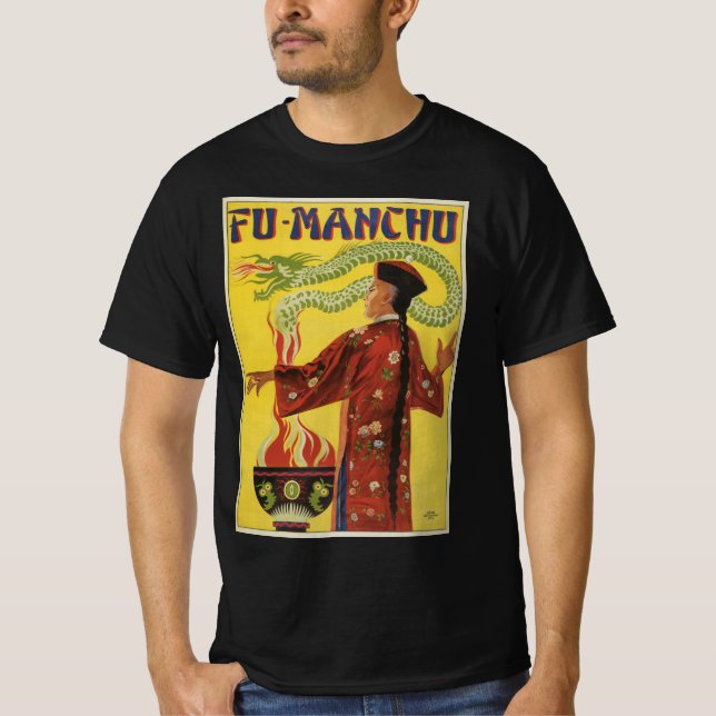 T-shirt Poster magique vintage, Magicien Fu-Manchu (Devant)