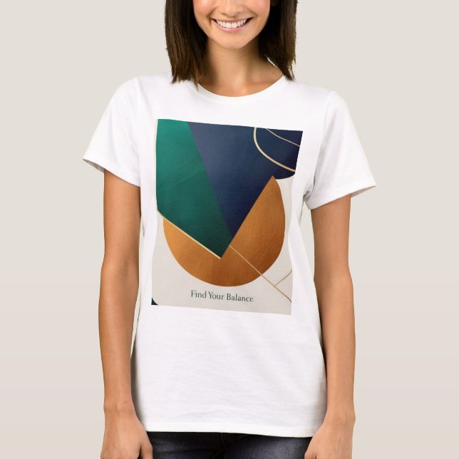 T-shirt Poster moderne minimaliste avec triangle superposé (Devant)