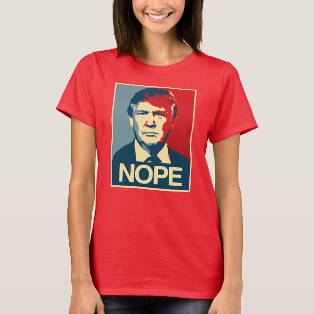 T-shirt Poster Nope - Donald Trump - (Devant)