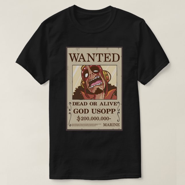 T-shirt Poster Recherché de Dieu Usopp 1 (Design devant)