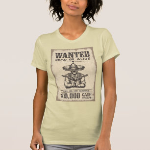 T-shirt Poster Recherché Dead ou Alive Pays Western