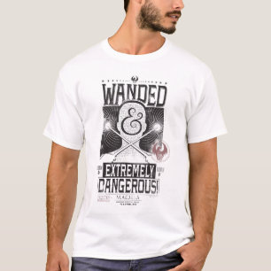 T-shirt Poster Recherché déambulé et extrêmement dangereux