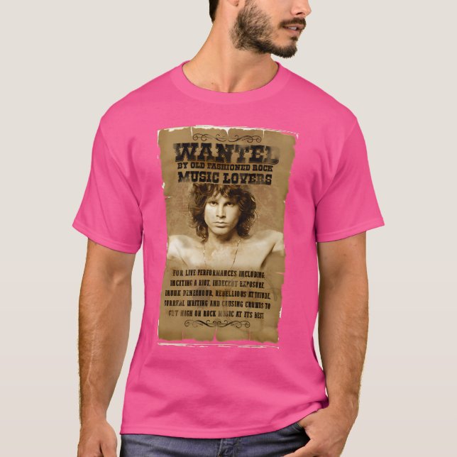 T-shirt Poster Recherché Jim Morrison (Devant)