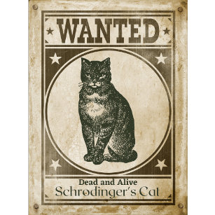 T-shirt Poster Recherché pour chat de Vintage Schrodinger