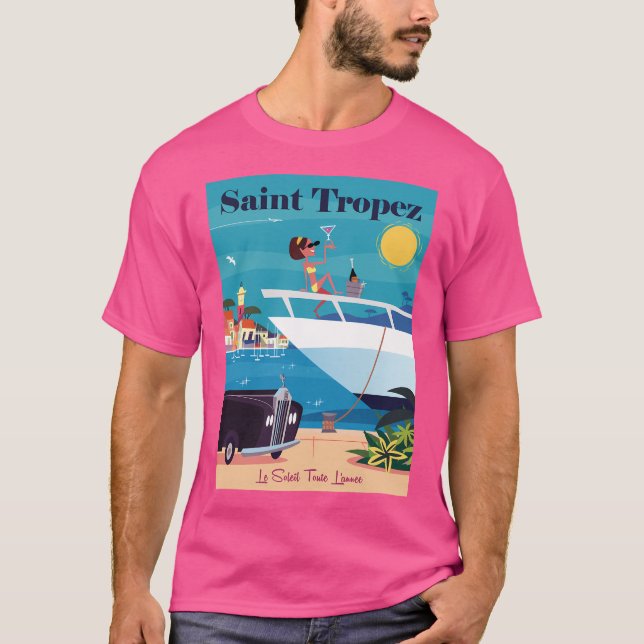 T-shirt Poster Saint Tropez (Devant)