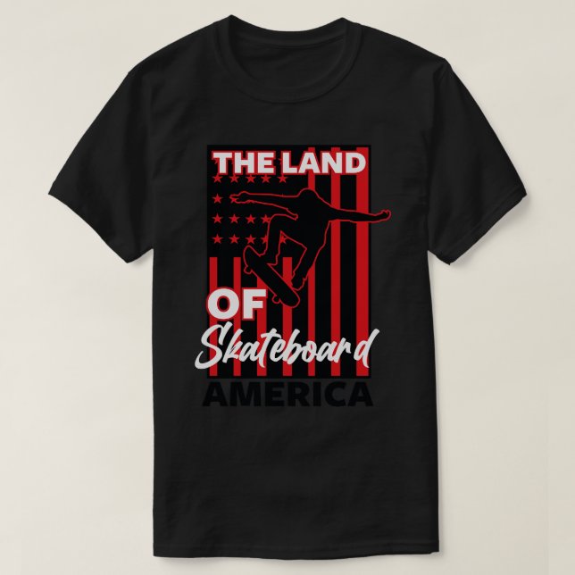 T-SHIRT POSTER SKATEBOARD AMÉRICAIN (Design devant)
