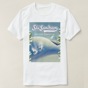 T-shirt Poster ski Sundown Hartford Connecticut