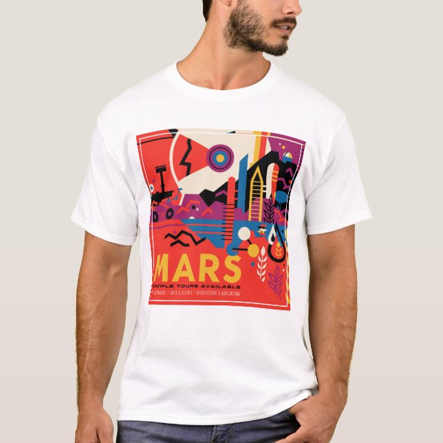 T-shirt Poster spatial Retro - Programme d'exploration de  (Devant)