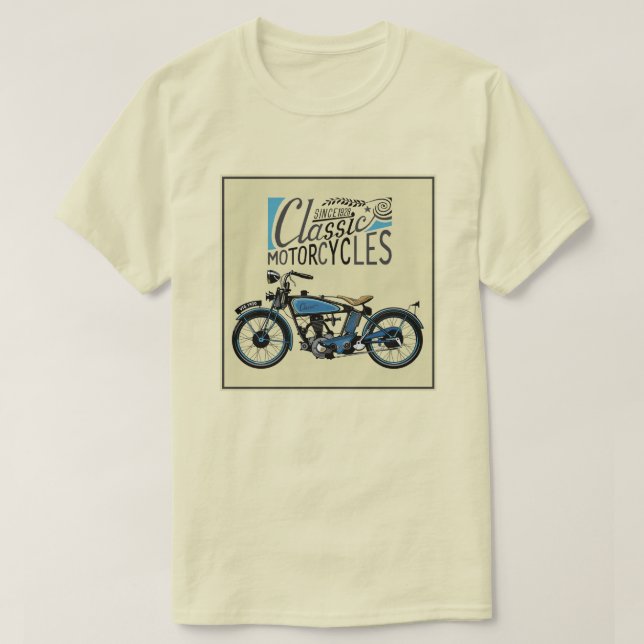 T-shirt poster vintage classique de moto (Design devant)