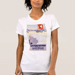 T-shirt Poster vintage de chemin de fer de la Suisse