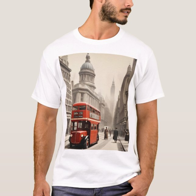 T-shirt Poster vintage de Londres (Devant)