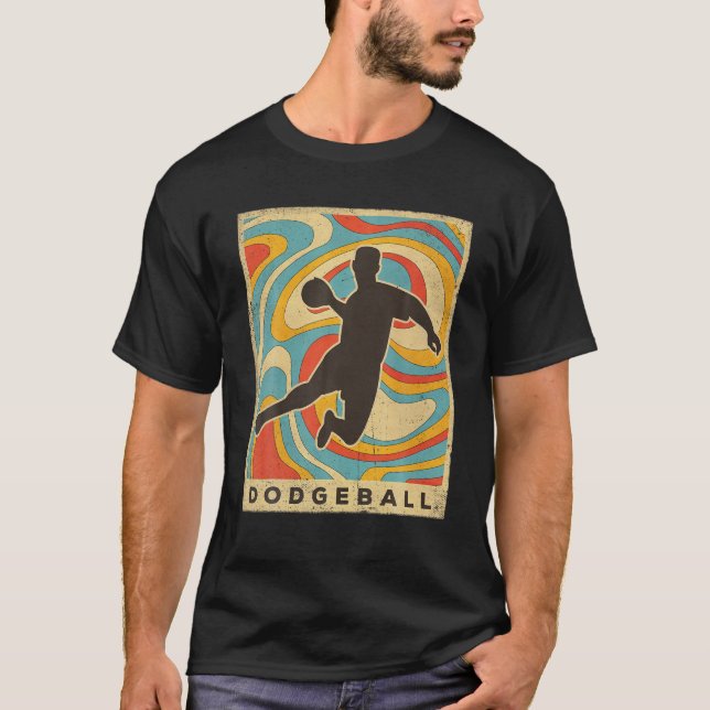 T-shirt Poster vintage Dodgeball Sport Retro (Devant)