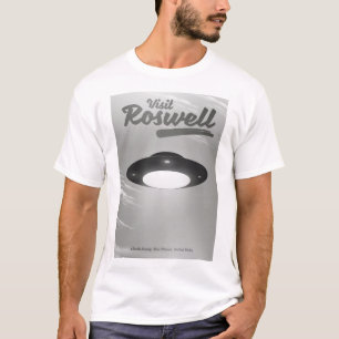 T-shirt Poster vintage d'UFO de Roswell de visite