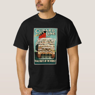 T-shirt Poster vintage rétro de croisière de la ligne Cuna