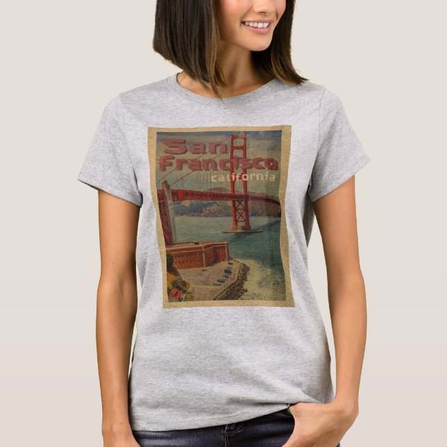 T-shirt Poster vintage San Francisco (Devant)
