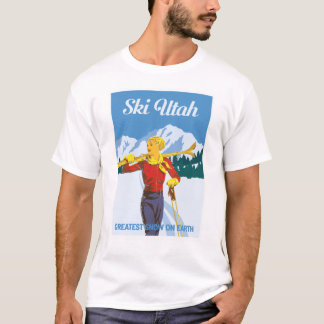 T-shirt Poster vintage Ski Utah