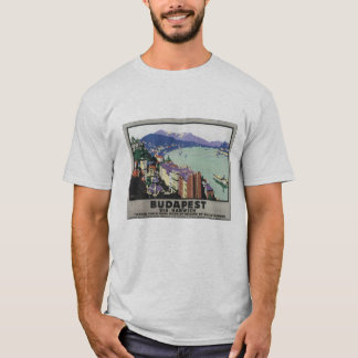 T-shirt Poster Vintage voyage de Budapest Via Harwich