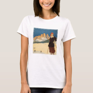 T-shirt Poster Vintage voyage De Cortina D'ampezzo, Italie