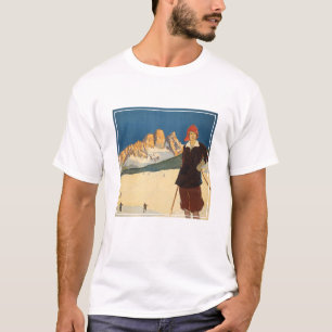 T-shirt Poster Vintage voyage De Cortina D'ampezzo, Italie