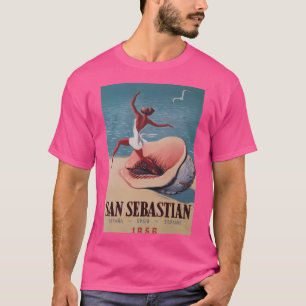 T-shirt Poster Vintage voyage de Saint-Sébastien