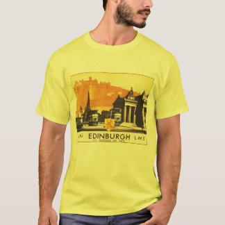 T-shirt Poster Vintage voyage d'Édimbourg