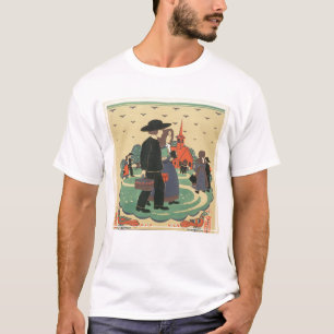 T-shirt Poster Vintage voyage faisant la promotion de la P