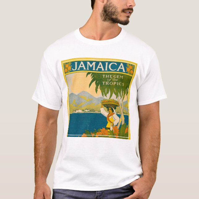 T-shirt Poster Vintage voyage Pour La Jamaïque (Devant)