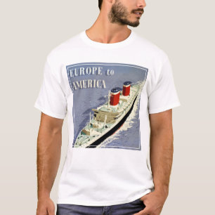 T-shirt Poster Vintage voyage Pour United States Lines