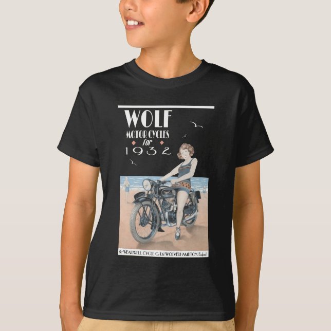 T-shirt Poster Wolf Motorcycles (Devant)