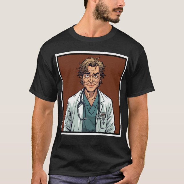 T-shirt Postgraduate MD doctor program survivor cartoon (Devant)
