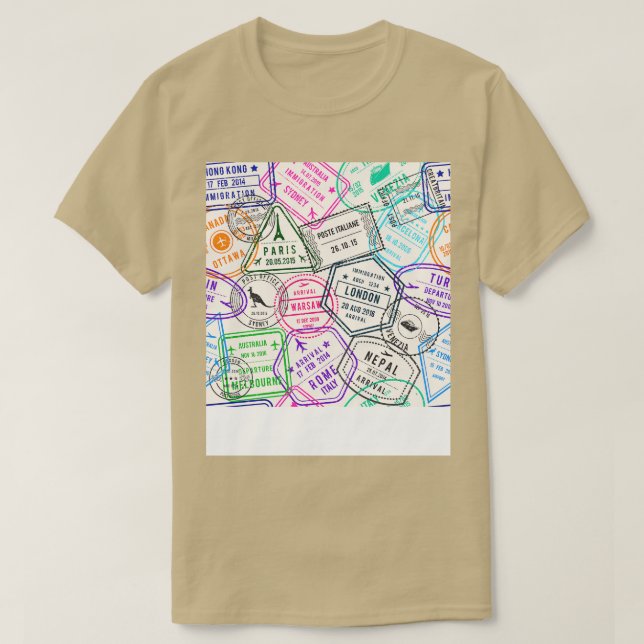 T-shirt Postmarks de partout (Design devant)