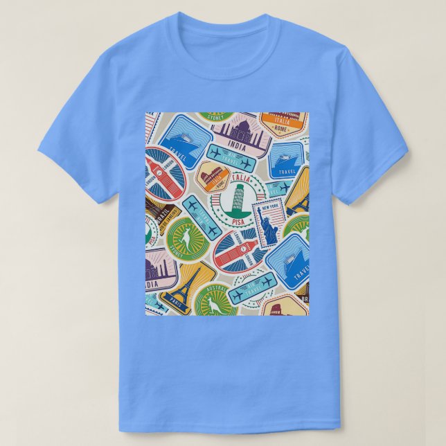 T-shirt Postmarks de partout (Design devant)