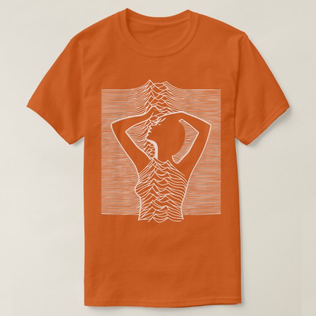 T-shirt postpunk femme vagues design (Design devant)
