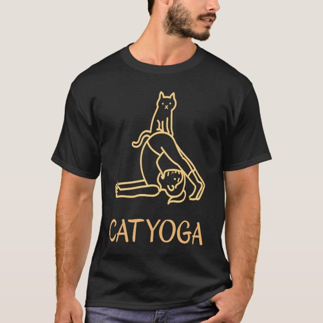T-shirt Posture de yoga du chat Exercice de méditation de  (Devant)